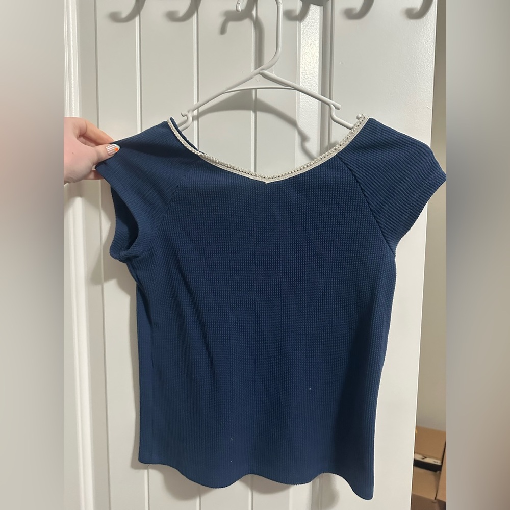 Navy baby tee